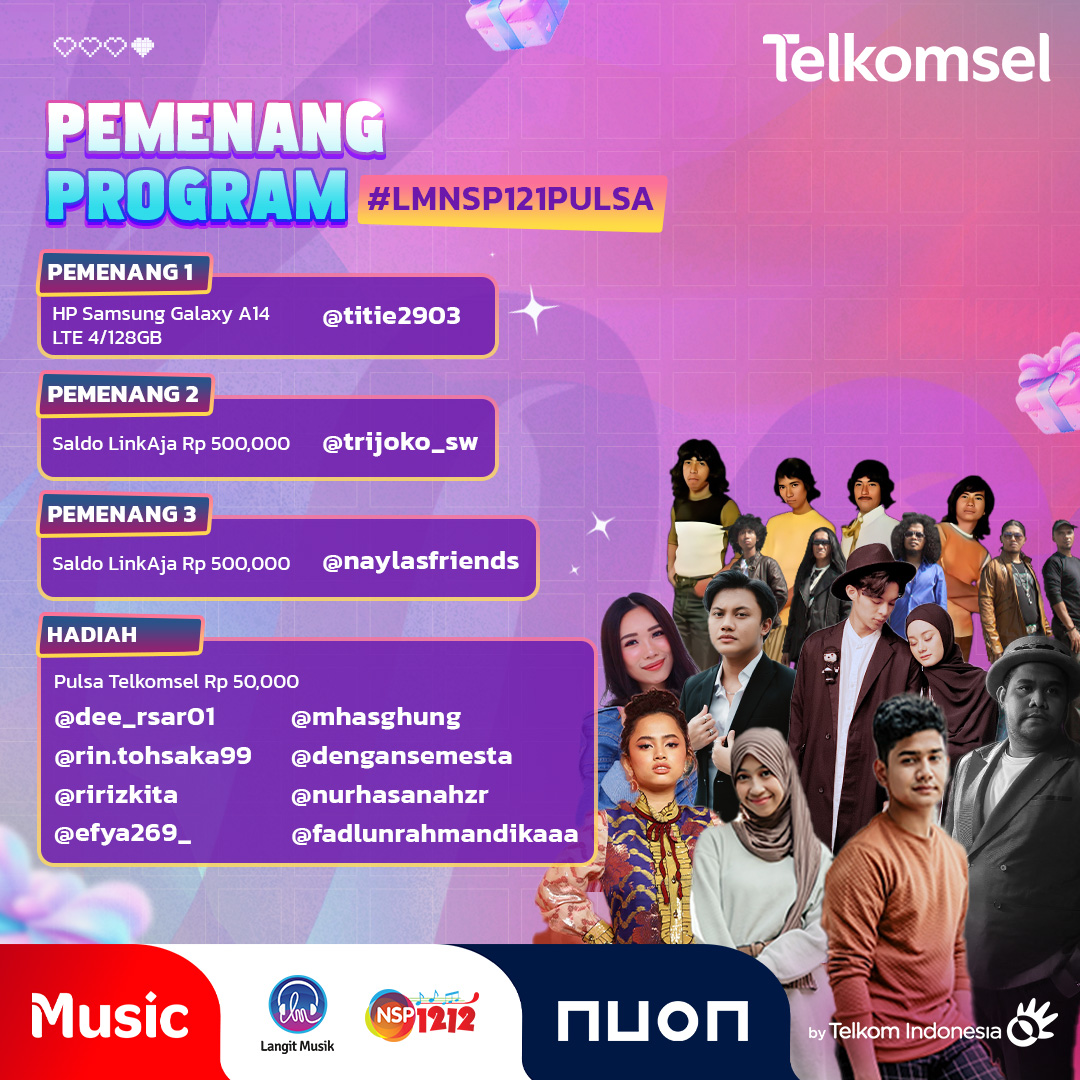 Pemenang Program LMNSP121 Pulsa